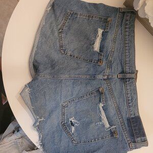 Distressed Jean Shorts